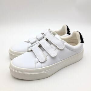 J/Slides Gennie Studded Platform Sneaker Shoes Women's White Size US8M EU38.5